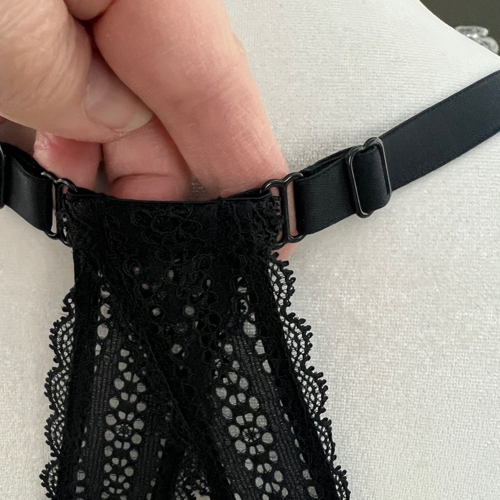 Auden The Ace Black Demi Fit Lace Racerback Bra Size 36C NEW - Picture 7 of 14